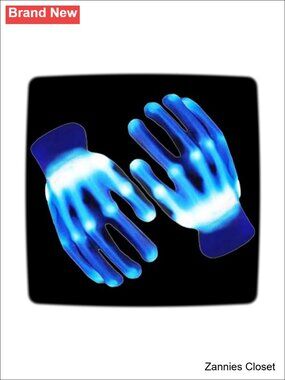 👻 LED Gloves Flash Finger Lights Light Up Glowing Cool Toys